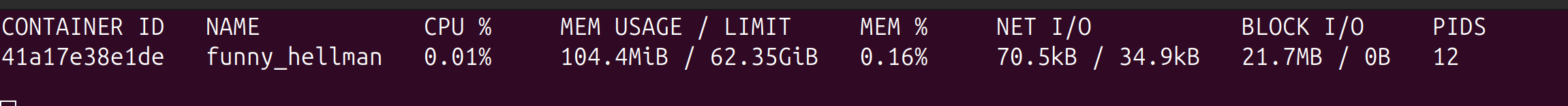 Docker stats 100mb for native wrapped in docker image Docker stats 100mb for native wrapped in docker image